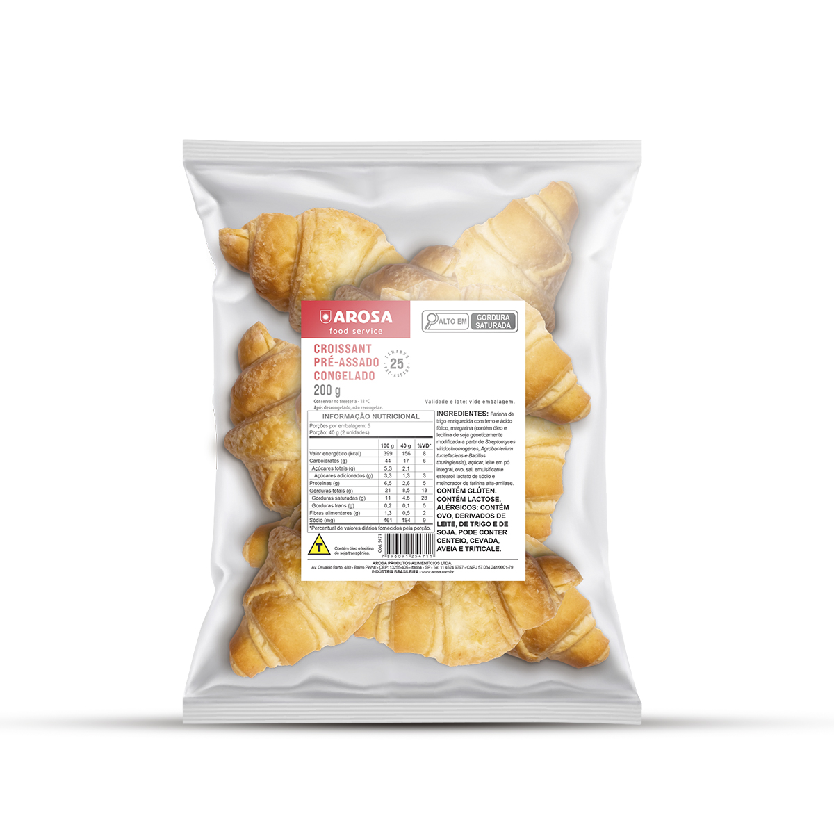 produto - Croissant Pré-Assado Congelado - Nº 25