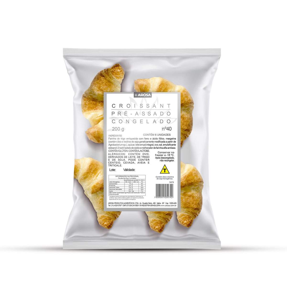 produto -    Croissant Pré-Assado Congelado - Nº 40